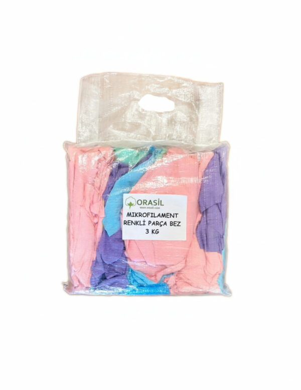 Silora Mikrofilament (Mikrofiber) 40x40 cm Renkli Parça Silme Bezi (3 kg)